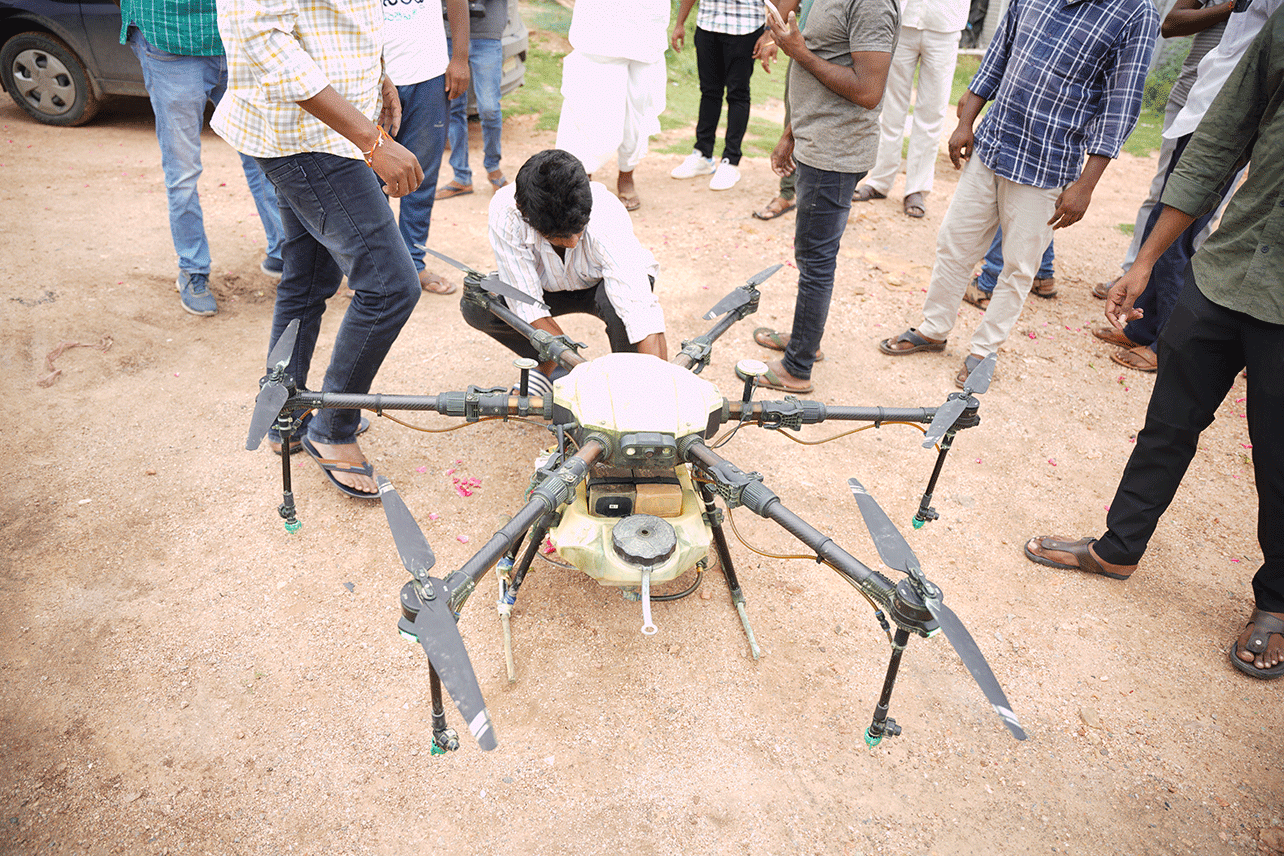 Drone spraying for farmers